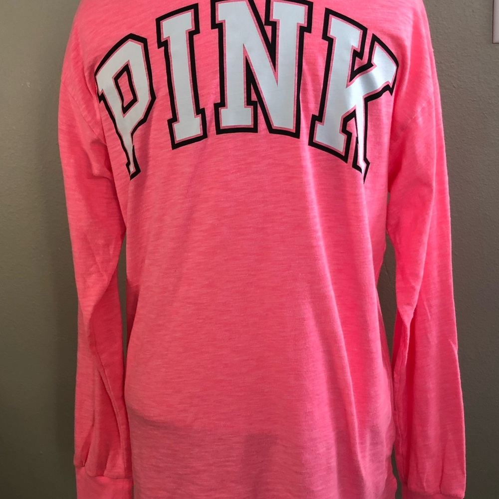 PINK long sleeve Henley-GUC